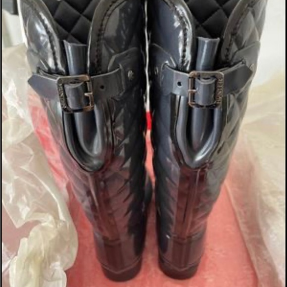 Hunter quilted refined gloss boots - Picture 1 of 7